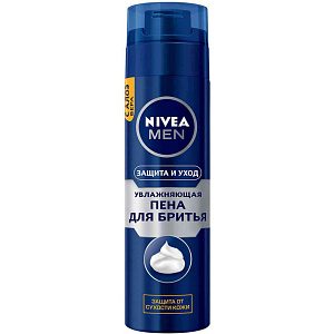 Пена для бритья увлажняющая NIVEA MEN Защита и уход, 200мл