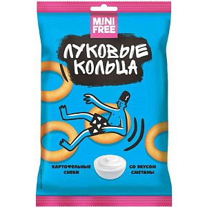 Луковые кольца со вкусом сметаны Minifree, 45г