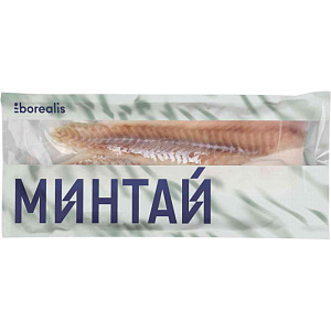 Минтай тихоокеанский замороженный Borealis филе без кожи, 650г