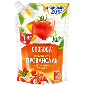 Майонез Провансаль Слобода 67%, 800мл