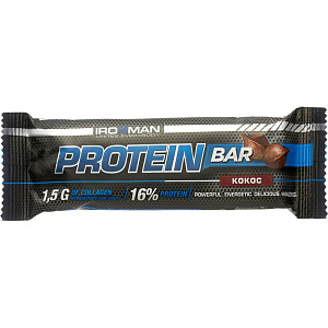 Батончик протеиновый Ironman Protein Bar Кокос в тёмной глазури, 50 г