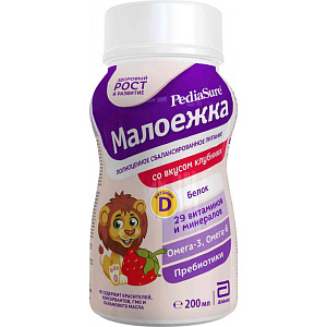 Питание детское PediaSure Малоежка со вкусом клубники, 200 мл