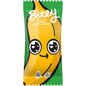 Батончик овсяно-фруктовый Take a Bitey Квадры Банан-яблоко с 3 лет, 30г