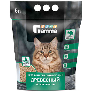 Наполнитель для кошек Gamma древесный, 5 л