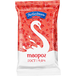 Творог Лебедяньмолоко 9%, 180г