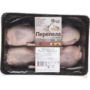 Тушки перепела охлаждённые Qegg Премиум, 1кг