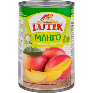 Манго Lutik ломтиками в сиропе, 425 мл