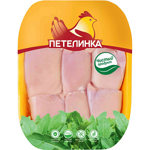 Филе бедра цыплят-бройлеров охлаждённое Петелинка без кожи, 1кг
