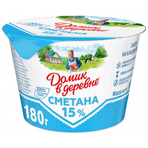 Сметана Домик в деревне 15%, 180г