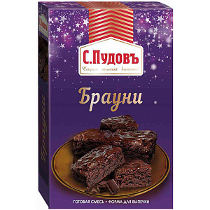 Готовая мучная смесь для выпечки С. Пудовъ Брауни, 350г