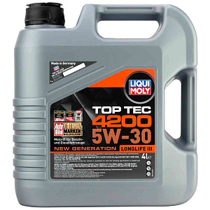 Масло моторное синтетическое Liqui Moly 5W-30 TopTec 4200, 4л