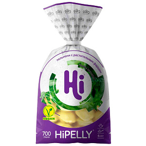 Пельмени замороженные Hi Hipelly с растительным фаршем, 700г