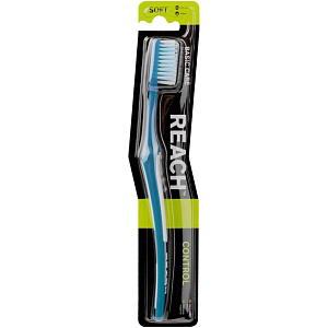 Зубная щетка Reach Control мягкая, цвета в ассортименте
