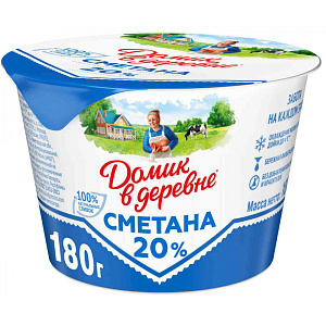 Сметана Домик в деревне 20%, 180г