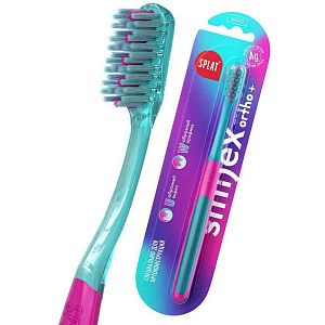 Зубная щетка ортодонтическая Splat Smilex Ortho+ мягкая, цвета в ассортименте