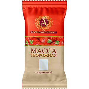 Сырок творожный А.Ростагрокомплекс с сахаром и клубникой 16,5%, 90г