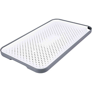 Поднос-сушилка для посуды Полимербыт Smart цвет: серый/белый, 37×20,8×2,2см