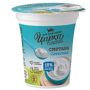 Сметана Царка 15%, 300г