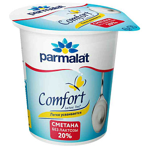 Сметана Parmalat Comfort без лактозы 20%, 300г