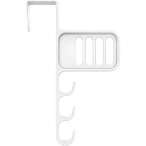 Вешалка на дверь пластиковая Полимербыт 3 крючка цвет в ассортименте, 27×3×4,5см