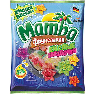 Мармелад жевательный Mamba Кислые звездочки, 70г
