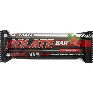 Батончик протеиновый Ironman Isolate Bar клубника в тёмной глазури, 50г