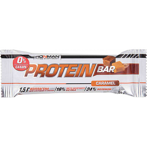 Батончик протеиновый Ironman Protein Bar карамель, 50г