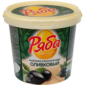 Майонез оливковый Ряба классический 50,5%, 800мл