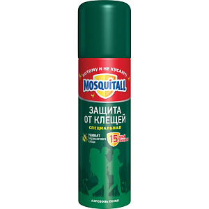 Аэрозоль Mosquitall Специальная защита от клещей, 150мл