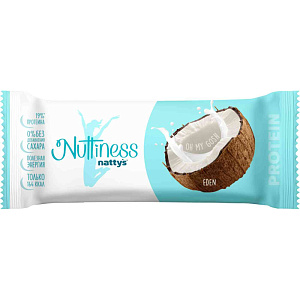 Батончик протеиновый Nattys Nuttiness Кокос в молочном шоколаде, 35г