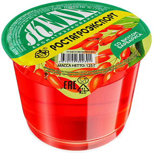 Желе ароматизированное Ростагроэкспорт со вкусом Барбариса, 125г