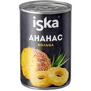 Ананас Iska кольца в сиропе, 580мл