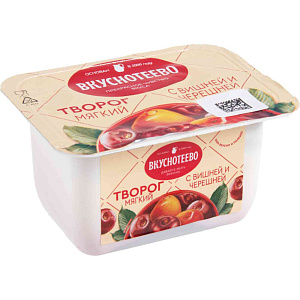 Творог мягкий Вкуснотеево с вишней и черешней 5%, 120г