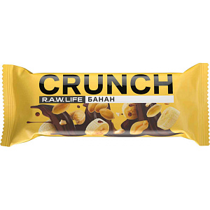 Батончик ореховый глазированный R.A.W. LIFE Crunch Банан, 40г