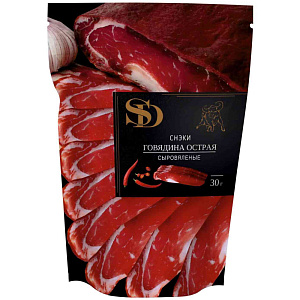 Снеки сыровяленые SD говядина острая, 30г