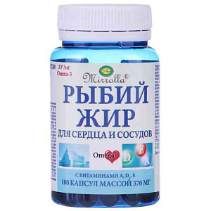 БАД Mirrolla Рыбий жир, 100капсул