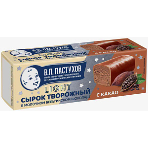 Сырок творожный глазированный В.П.Пастухов с молочным шоколадом с какао 23%, 40г