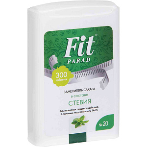 Заменитель сахара Fit Parad стевия, 300таблеток