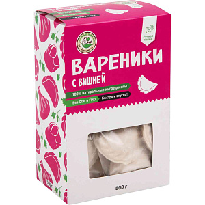 Вареники Домашняя еда от Кузьмича с вишней, 500г