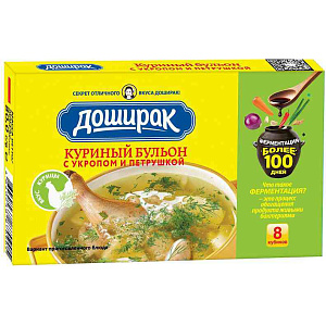 Бульон Доширак Куриный с укропом и петрушкой, 80г