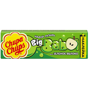 Жевательная резинка Chupa Chups Big Babol зеленое яблоко, 20г