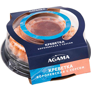 Креветка королевская Agama с коктейльным соусом, 200/114г