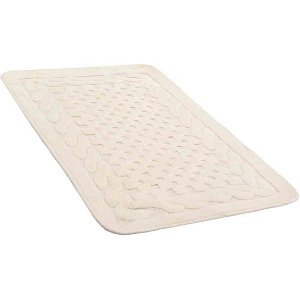 Коврик для ванной A&Q Шашки кремовый хлопковый, 40×50см