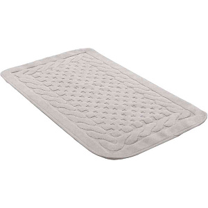 Коврик для ванной A&Q Шашки серый хлопковый, 50×80см