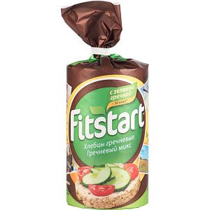 Хлебцы Fitstart Гречневый микс с зелёной гречкой, 100г
