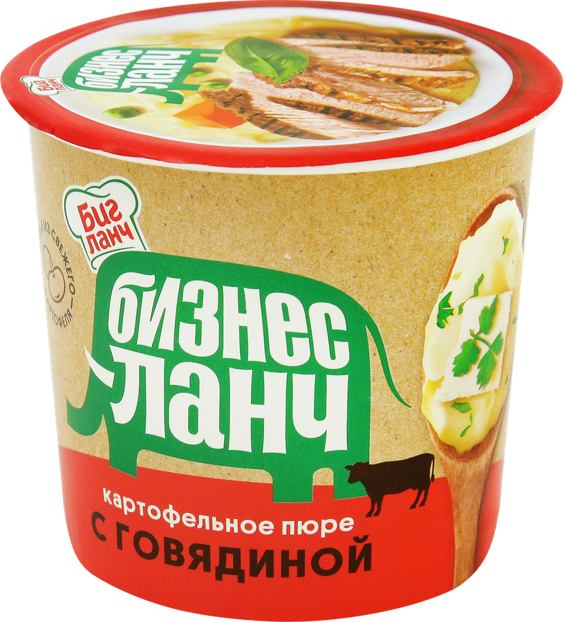 Пюре картофельное БИЗНЕС ЛАНЧ с говядиной, 40г