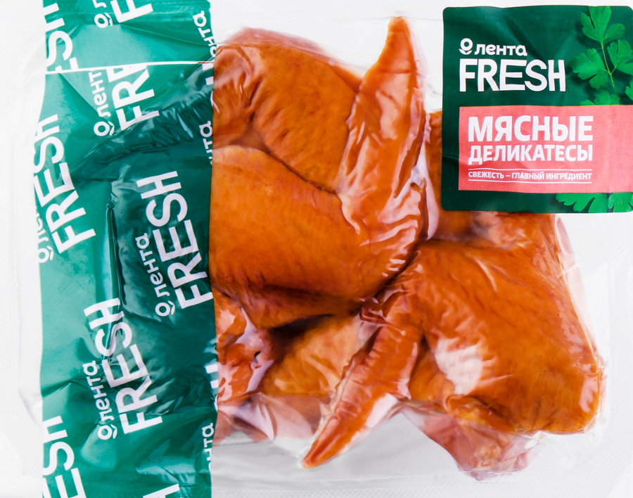 Крыло куриное копчено-вареное ЛЕНТА FRESH, весовое
