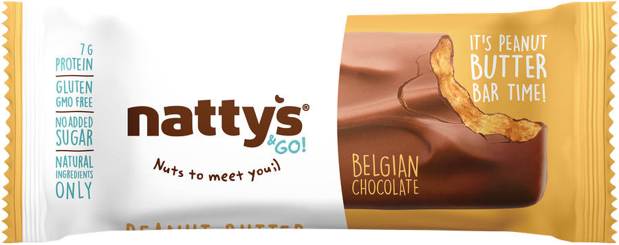 Батончик шоколадный NATTYS&GO! Peanut с арахисовой пастой в молчном шоколаде, 45г