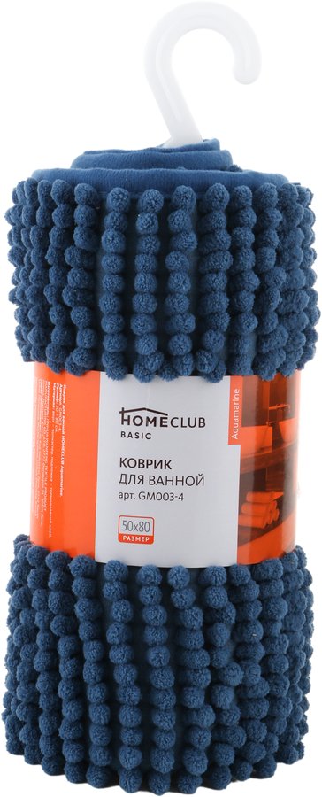 Коврик для ванной HOMECLUB Aquamarine 50х80см, шенилл, в ассортименте Арт. GM003-4