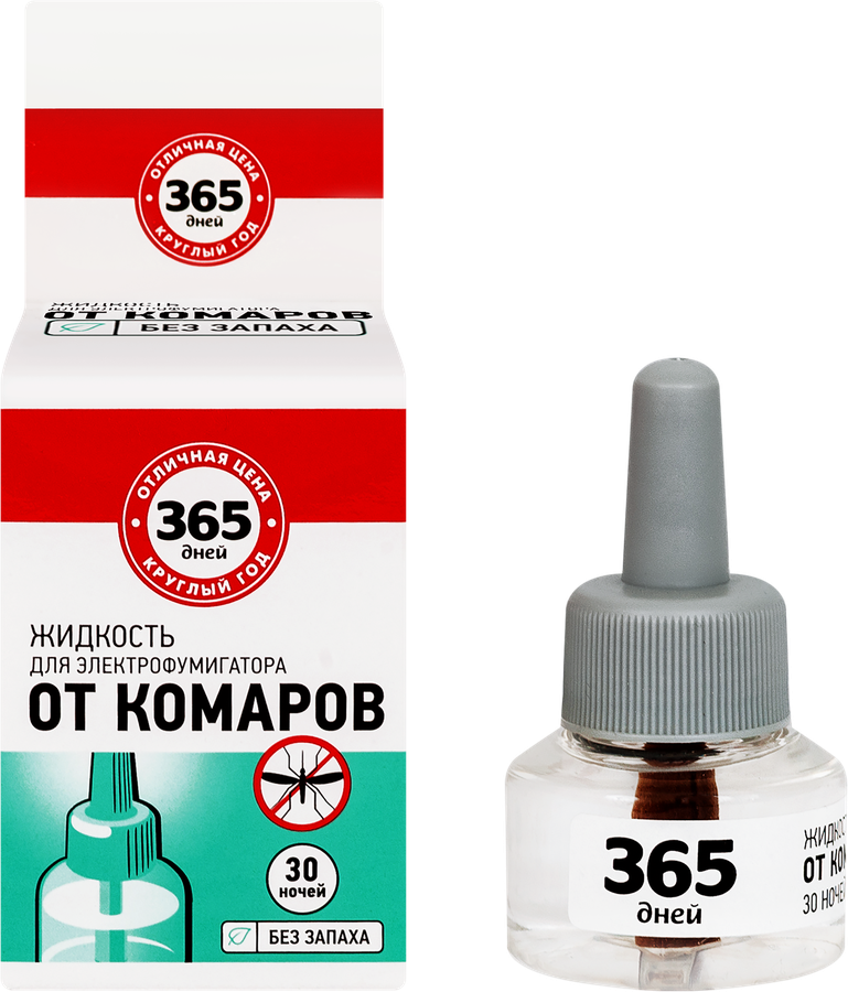 Ликвид от комаров для фумигатора 365 ДНЕЙ, 30 ночей, 30мл